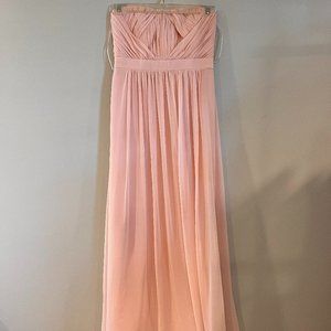 After Six Blush Strapless Bridesmaid Dress